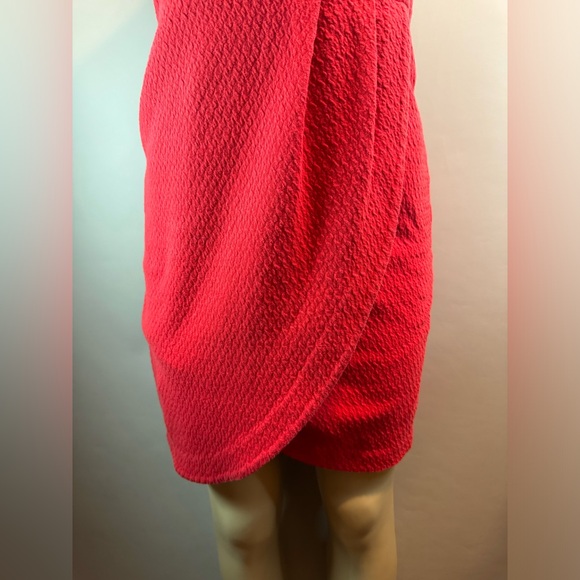 Maeve Anthropologie Splitshade Red Textured Knit Tulip Sheath Dress Size Medium - Picture 3 of 15